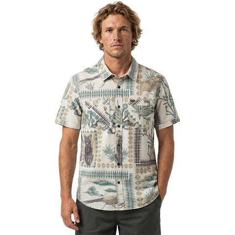 Dark Seas Mens Cottondale Woven Shirts in khaki