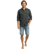 Dark Seas Mens Garrison Woven Shirts in black