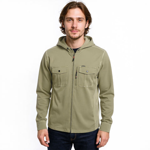 Dark Seas Mens Albright UV Woven Shirts in moss