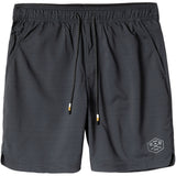 Dark Seas Mens No Sweat Shorts in black stripe