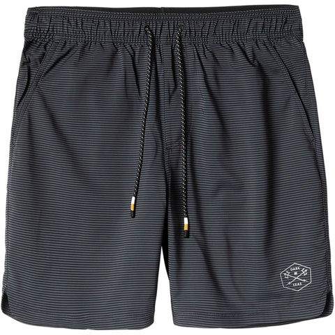 Dark Seas Mens No Sweat Shorts in black stripe