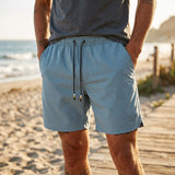 Dark Seas Mens No Sweat Shorts in storm stripe