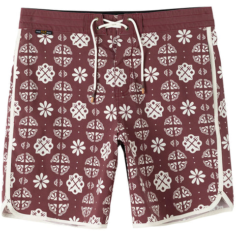 Dark Seas Mens Coronado Boardshorts in Burgundy