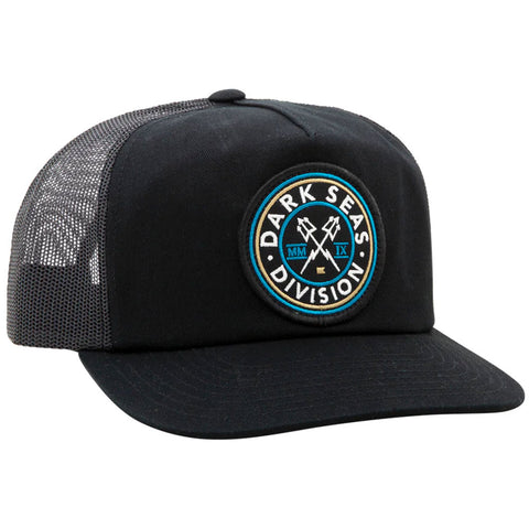 Dark Seas Mens Nav Trucker Hats in black