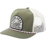 Dark Seas Mens Enfield Hats in green/white