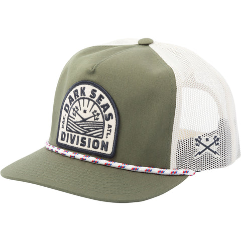 Dark Seas Mens Enfield Hats in green/white