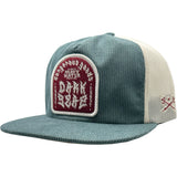 Dark Seas Mens Metal Hat in green/white