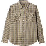 Dark Seas Mens Drake Flannel Shirts in woven aloe