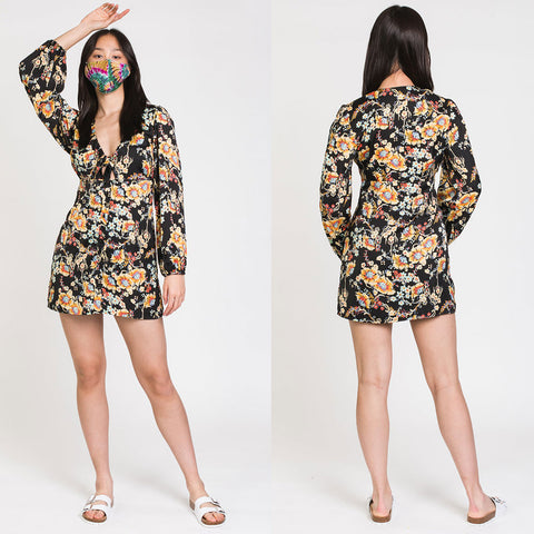 Obey Womens Haru Dresses in black multi and Small