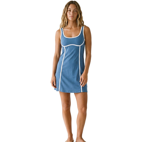 Volcom Womens Sporty Varsity Mini Dresses in riverside