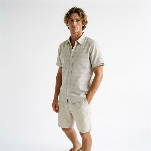 Dkota Mens Nate Slub Yarn Shirts in sagebrush