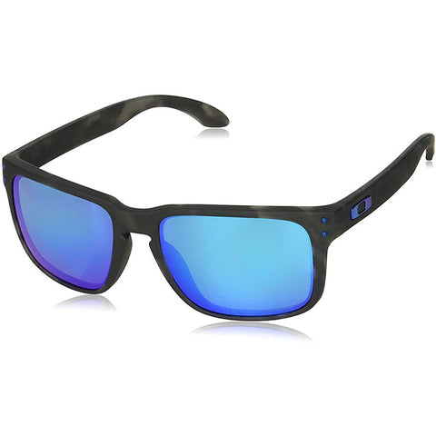 Oakley Holbrook Sunglasses in matte black tortoise and Prizm sapphire polarized