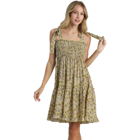 Umgee Womens Aria Dress in butter mix