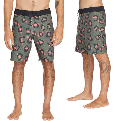 Volcom Mens Stone Party Animals Boardshorts in military
