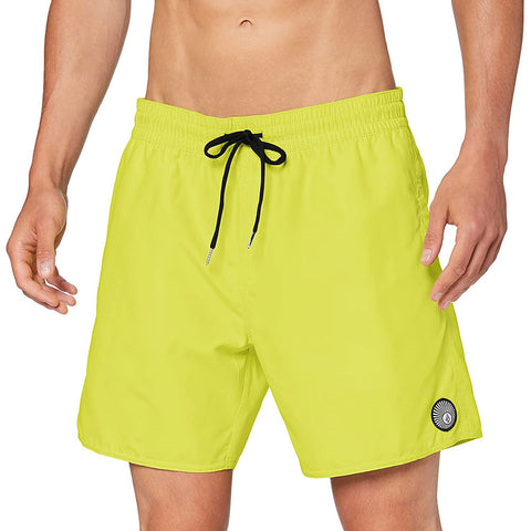 Volcom Mens Lido Solid Boardshorts in limeade