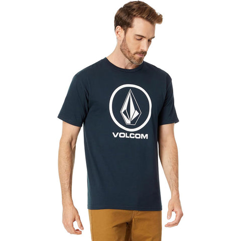 Volcom Mens Crisp Stone S/S  T-Shirts in Navy