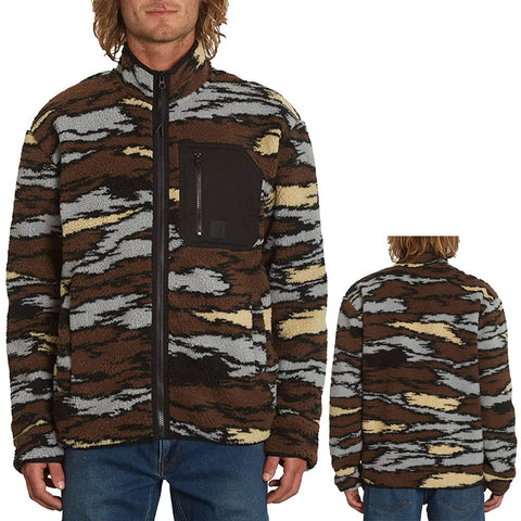 Volcom Mens Muzzer Fuzzar Jackets in brown