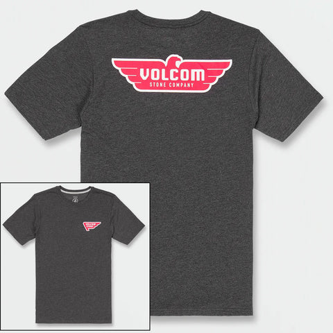 Volcom Mens Deagle  T-Shirts in charcoal