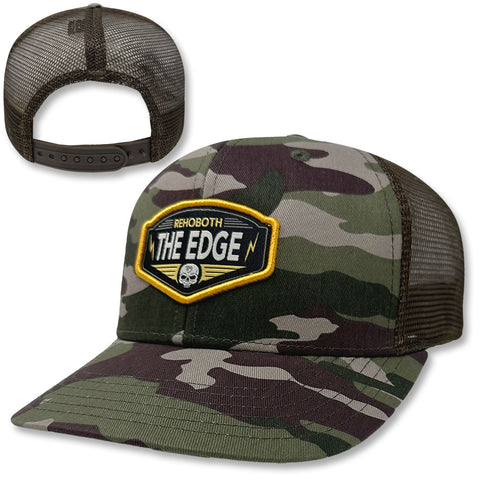 Edge Biker Hats in camo/brown