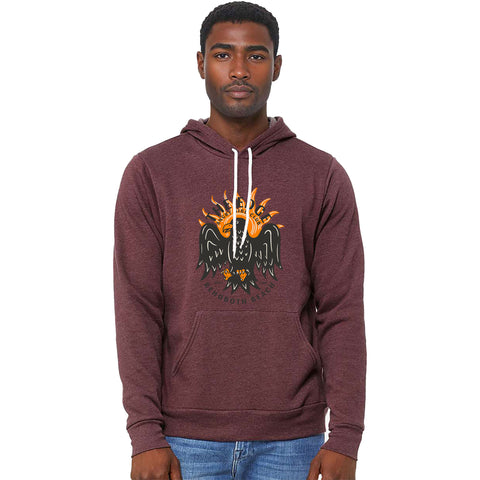 Edge Angry Bird Club Hooded Sweatshirts in Maroon Heather