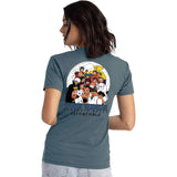 Edge Anime T-Shirts in slate blue