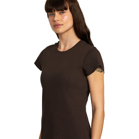 RVCA Womens Git It II Dresses in Coffee and Small
