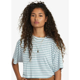 RVCA Womens Hooky Tops in grey stripe