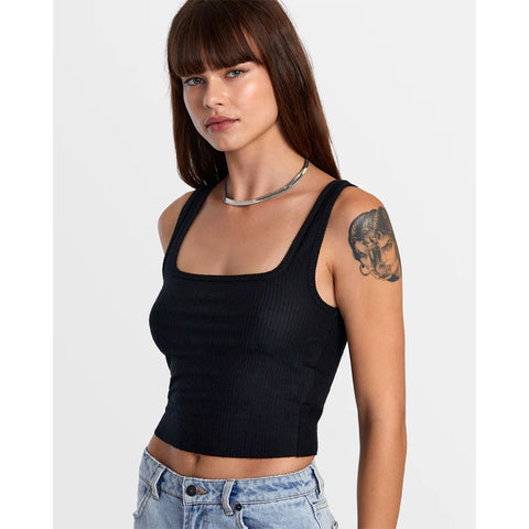 RVCA Womens Slate Tank Tops in Black