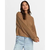 RVCA Womens Dream Cycle Sweaters in coffee