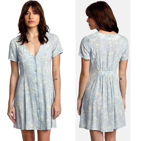 RVCA Womens Understated Dresses in light blue