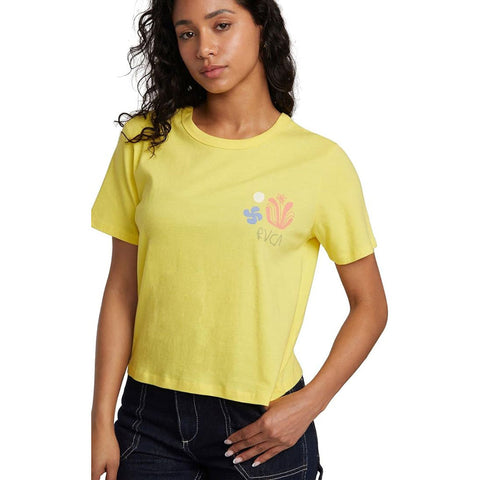 RVCA Womens Cuttings Tops in Yellow