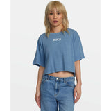 RVCA Womens Boyfriend Crop Tops in blue