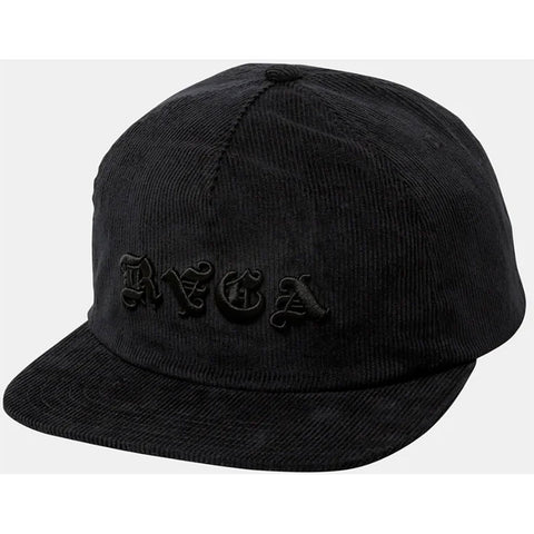 RVCA Mens Benji Old E Claspback Hats in black