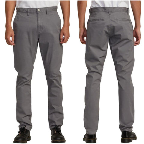 RVCA mens Daggers Twill Pants in smoke