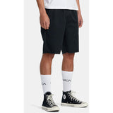 RVCA Mens Weekend Elastic Shorts in Black