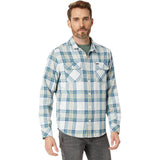 RVCA mens That'll Work Flannel Shirts in Blue