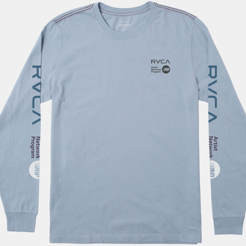 RVCA Mens ANP L/S T-Shirts in light blue