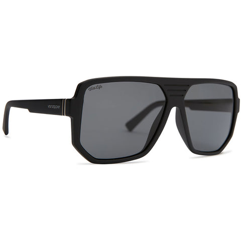 Von Zipper Roller Sunglasses in black satin and grey polar