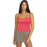 Volcom Womens Shella Good Tank Tops in Raspberry