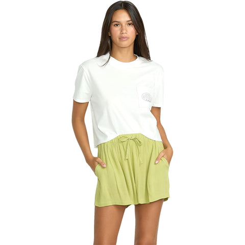 Volcom Womens Stoneshine Shorts in Pea green