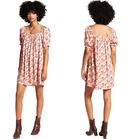 Volcom Womens Harley and J Dresses in Mushroom and Medium