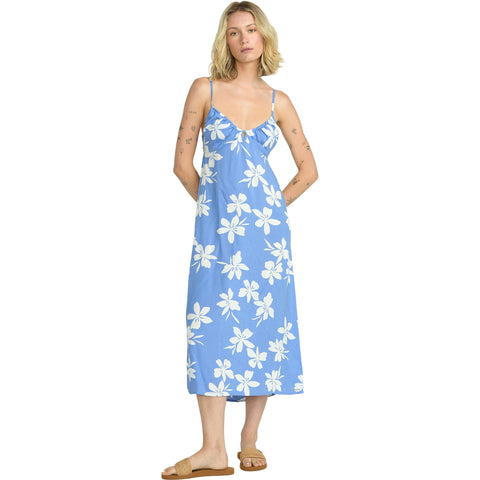 Volcom Womens Coco Ho Midi Dresses in Periwinkle