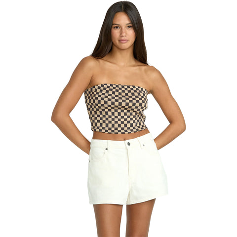 Volcom Womens Strait Up Shorts in star white