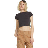 Volcom Womens Lil Baby Tops in Vintage Black
