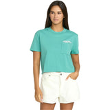 Volcom Womens Pocket Dial Tops in Sea blue