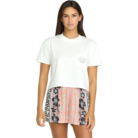 Volcom Womens Pocket Dial Tops in soft white