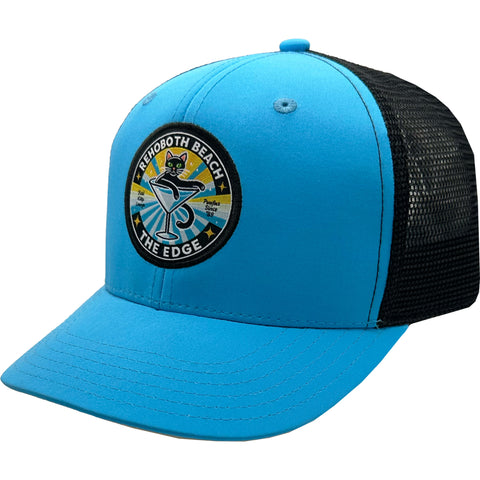 Edge Bad Kitty Lounge Snapback Hat in carolina blue/black