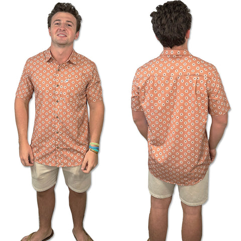 Edge Mens Kani S/S Hydro Shirts in dark melon