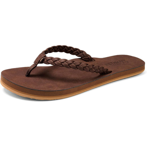 Cobian Womens Bethany Braided Pacifica Sandals in Chocolate