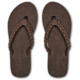 Cobian Womens Bethany Braided Pacifica Sandals in cocoa brown